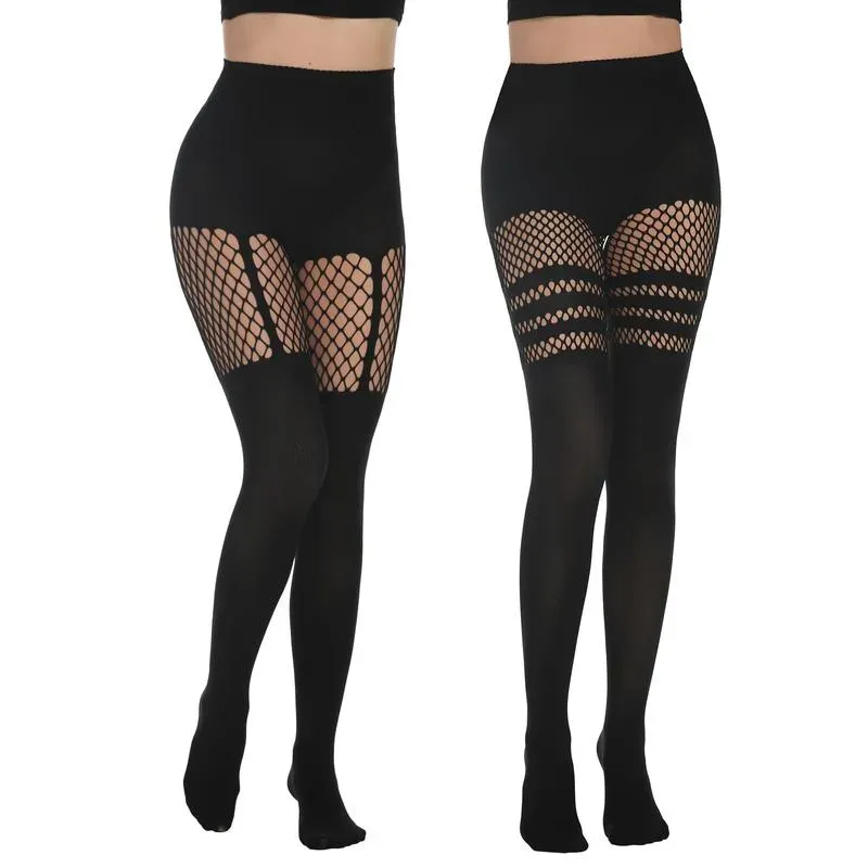 Women's Sexy Fishnet Mock Thigh High Stockings